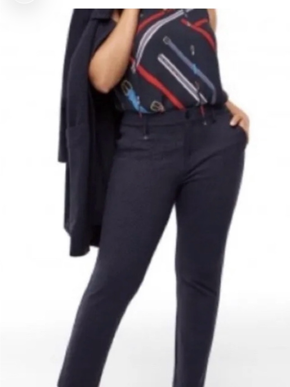 Straight Leg Women's Dress Pants - Black
